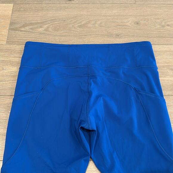 LULULEMON Jet Stream Blue Fast Free Non-Reflective Nulux Active Leggings Sz 18 - Picture 6 of 14